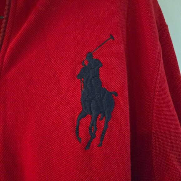 MEN'S POLO RALPH LAUREN BIG PONY USA TRACK JACKET PIQUE COTTON XXL FLAG - Picture 6 of 6